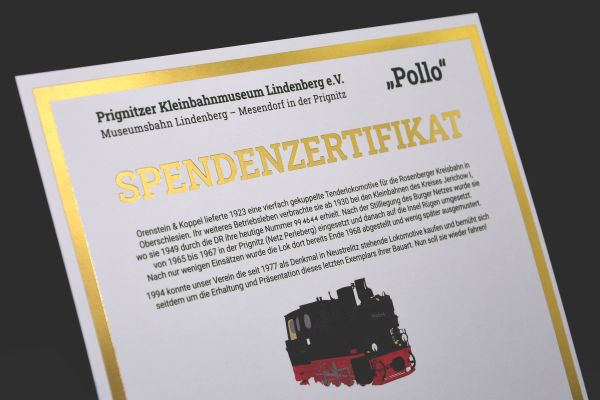 Spendenbescheinigung